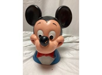 1971  Large Mickey Mouse Walt Disney Bust Vinyl Bank