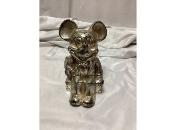 Walt Disney Mickey Mouse Gold Tone Metal Bank