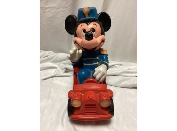 Large Walt Disney Mickey Mouse Train Conductor Bank