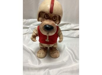 Creative Mfg Dog Football Player Piggy Bank