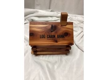 Fayetteville, NC Log Cabin Wooden Bank