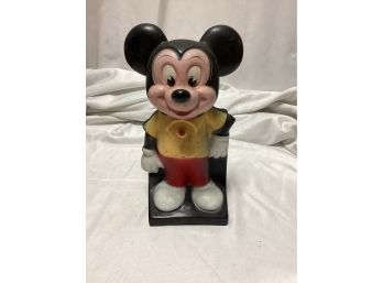 1970s Walt Disney Mickey Mouse Vinyl Bank