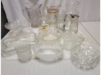 Pitcher And Crystal Lot - MCM Pitchers And More