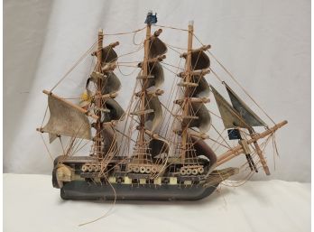 Vintage Handmade Wooden Ship