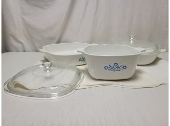 Corningware Cornflower Lot - There Are 2 Included That Are Not Pictured