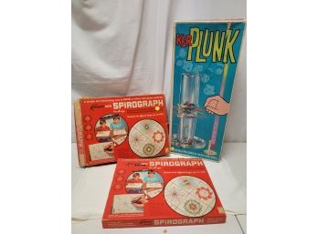 Vintage Board Games - Kerplunk And Spirographs