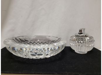 Waterford Ashtray And Table Lighter