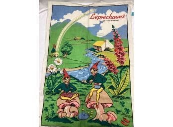 Vintage Leprechauns The Little Folk Of Ireland Linen