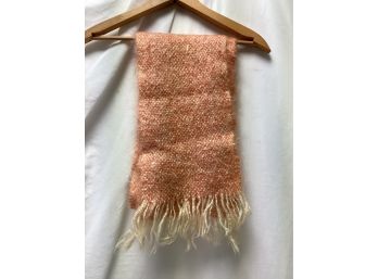 Pink/white Wool Scarf