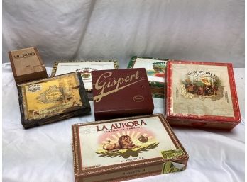 Lot Of Vintage Cigar Boxes