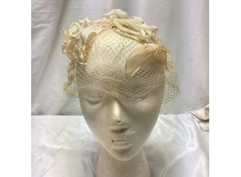 Antique Wedding Veil Hat