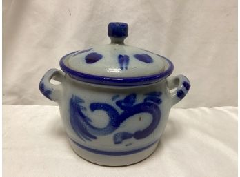 Lidded Ceramic Pottery Sugar Bowl