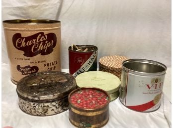 Lot Of Vintage Advertising Tins