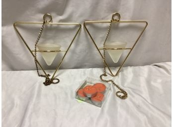 Brass Hanging Tealight Holders