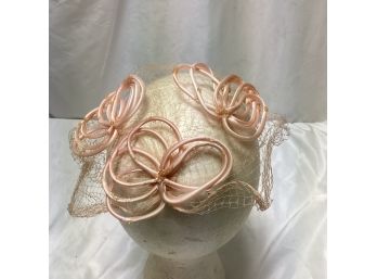 1950s Pink Lace And Silk Hat