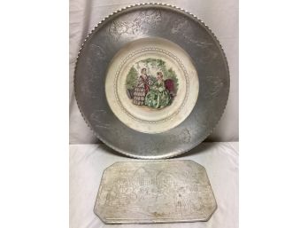 Victorian Farberware Brooklyn, Ny Plate & Silver Etching