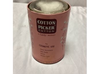 Vintage Cotton Picker Cotton Cosmetic Tin