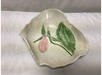 Maine Ladys Slipper By Mari Ceramic Bowl