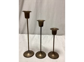 Three Brass Votive Holders