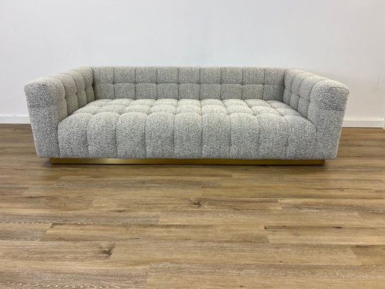 NEW! Modshop Delano Gray Boucle Sofa With Brass Frame