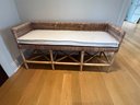 Serena And Lily Rattan Bench With Cushions