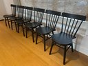Set Of Six IKEA Norraryd Black Dining Chairs