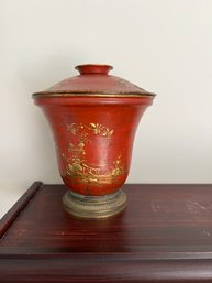 Small Tin Asian Urn