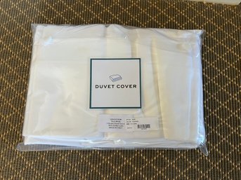 Savile Row Pure White Full/queen Duvet Cover