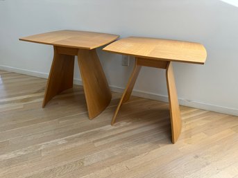 Pair Of Sori Yanagi 2 Works Modern End Tables