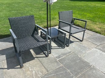 Two Outdoor Chairs And Table