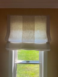 Pair Of Tan And White Striped Valences