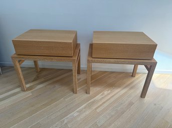 Pair Of 2 B & B Italia By Antonio Citterio ALPA One Drawer End Tables