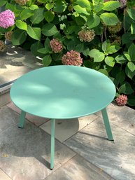 Modern Teal Outdoor Metal Table