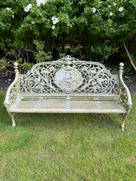 Antique Wrought Iron Bench