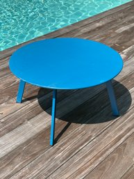 Modern Blue Outdoor Metal Table