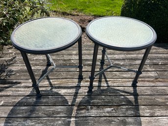 Set Of Two Outdoor Side  Tables