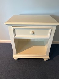 White One Drawer Nightstand