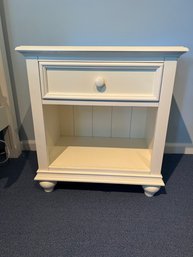 White One Drawer Nightstand