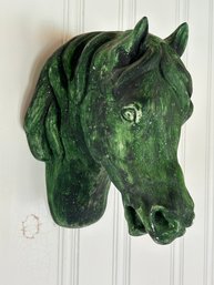 Pair Of Plaster Horse Head Wall Decorations