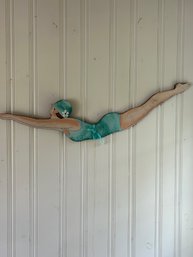 Handmade Wooden Swimmer Wall Decoration