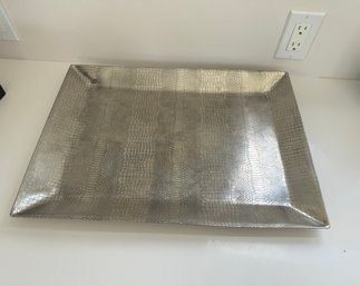 Godinger Silver Serving Tray With Snakeskin Design