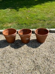 Lot Of 3 Terra Cotta Planters