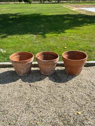 Lot Of 3 Terra Cotta Planters