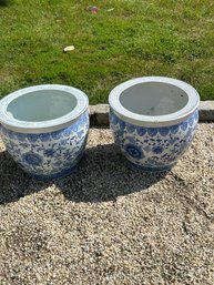 Lot Of 2 Decorative Planters