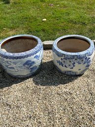 Lot Of 2 Decorative Planters