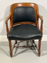 Wood And Leather Chair