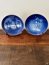 Pair Of Copenhagen Porcelain Plates