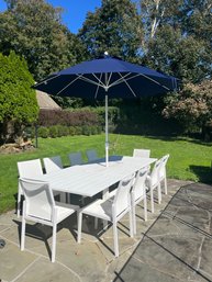 Barlow Tyrie White Metal And Meah Outdoor Table And Chairs