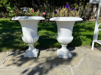 Pair Of Outdoor Iron Planters