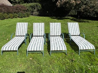 Vintage Set Of Four Chaise Lounges